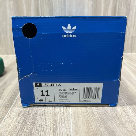 Adidas Adilette 22 Unisex Slip-On Slides Sandals Bold Green IF3661 Men’s Sz 11 - Picture 6 of 6